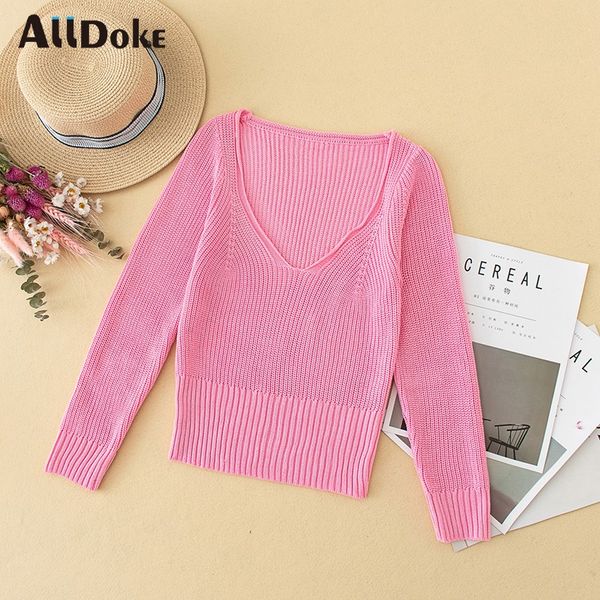 women's sweaters alldoke deep v neck crop sweater women autumn long sleeve slim pull femme streetwear office ladies jumper mujer, White;black
women's sweaters alldoke deep v neck crop sweater women autumn long sleeve slim pull femme streetwear office ladies jumper mujer, White;black