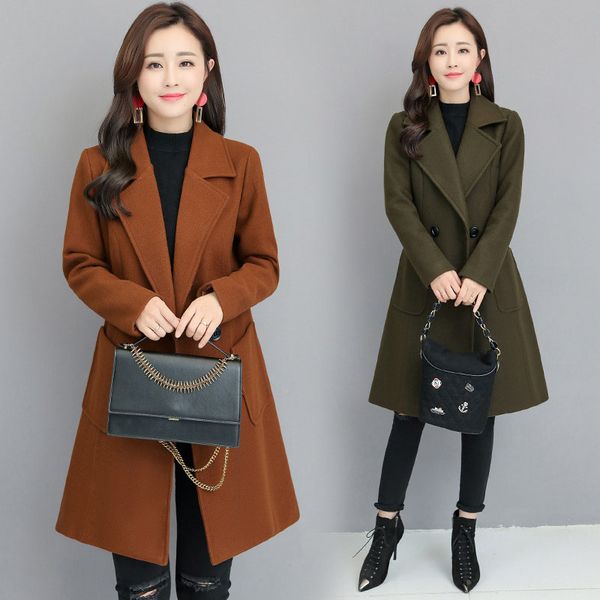 autumn winter new women woolen coat korean loose temperament female medium-long section casual woolen outerwear plus size r274, Black
autumn winter new women woolen coat korean loose temperament female medium-long section casual woolen outerwear plus size r274, Black