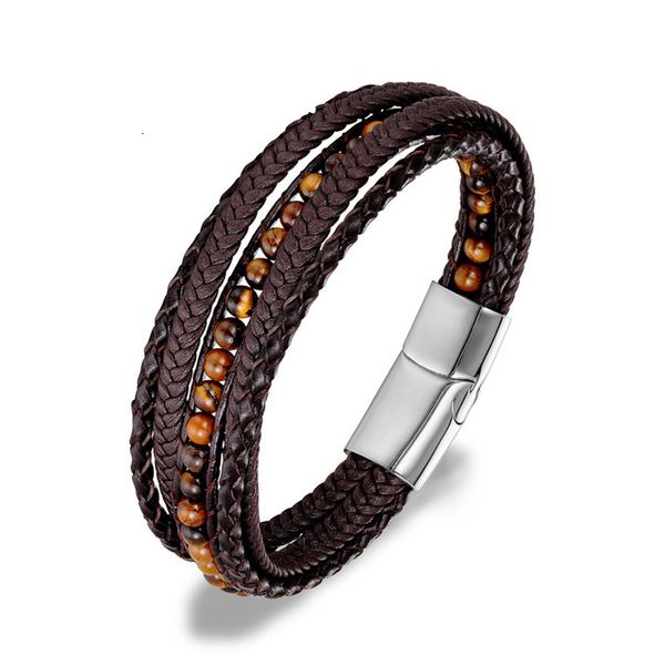 2020 new men leather bracelet 6mm natural stone wrap woven multilayer boho bracelet men handmade magnetic clasp armband jewelry, Golden;silver
2020 new men leather bracelet 6mm natural stone wrap woven multilayer boho bracelet men handmade magnetic clasp armband jewelry, Golden;silver