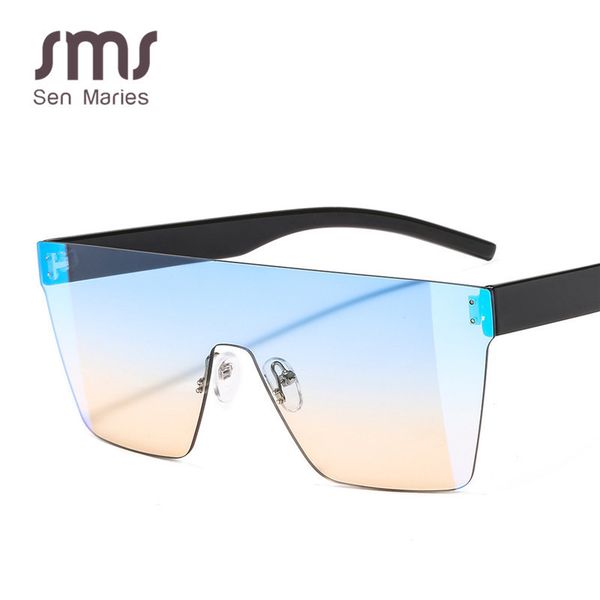 one-piece new square sunglasses women 2019 vintage men tide gradients color oversized sun glasses female mirror eyeglasses uv400 ch01, Blue
one-piece new square sunglasses women 2019 vintage men tide gradients color oversized sun glasses female mirror eyeglasses uv400 ch01, Blue