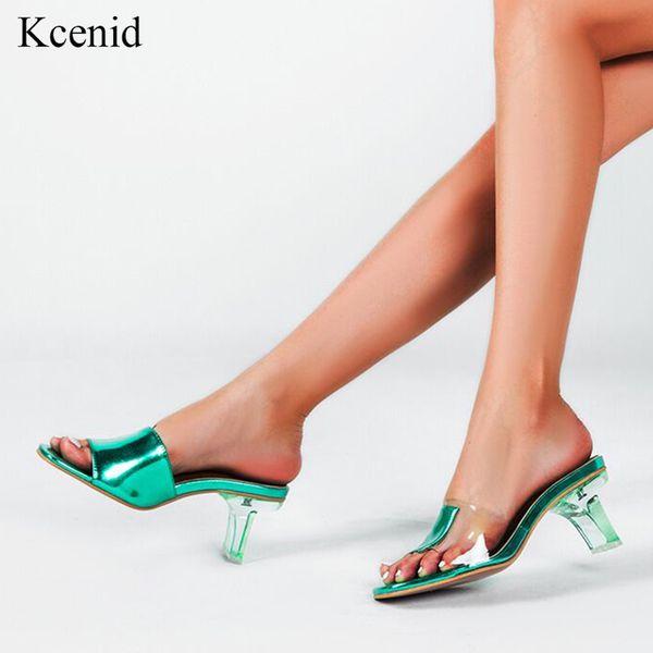 slippers kcenid clear perspex crystal heel summer woman fashion pvc patchwork transparent slides high shoes green sandals, Black
slippers kcenid clear perspex crystal heel summer woman fashion pvc patchwork transparent slides high shoes green sandals, Black