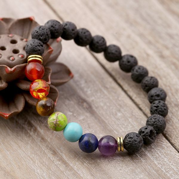 7 chakra bracelet men black lava healing balance beads reiki chakra buddha prayer natural stone yoga bracelet women jewelry wholesale price
7 chakra bracelet men black lava healing balance beads reiki chakra buddha prayer natural stone yoga bracelet women jewelry wholesale price