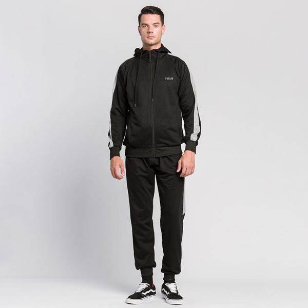 men's hooded sweatshirt suit classic colorblock casual fashion printed hoodies with pencil sports drawstring trousers, Gray
men's hooded sweatshirt suit classic colorblock casual fashion printed hoodies with pencil sports drawstring trousers, Gray