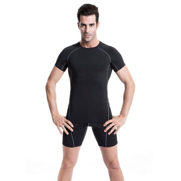 running jerseys men tight short t-shirt compression quick dry t shirt male gym fitness bodybuilding jogging tees slim fit shirts, Black;blue
running jerseys men tight short t-shirt compression quick dry t shirt male gym fitness bodybuilding jogging tees slim fit shirts, Black;blue