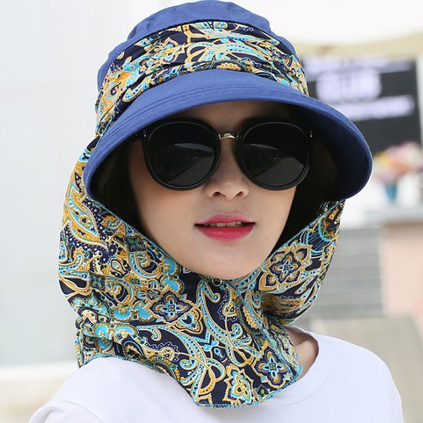 fashion women summer outdoor riding anti-uv sun beach foldable sunscreen floral print caps neck face wide brim hat, Blue;gray
fashion women summer outdoor riding anti-uv sun beach foldable sunscreen floral print caps neck face wide brim hat, Blue;gray