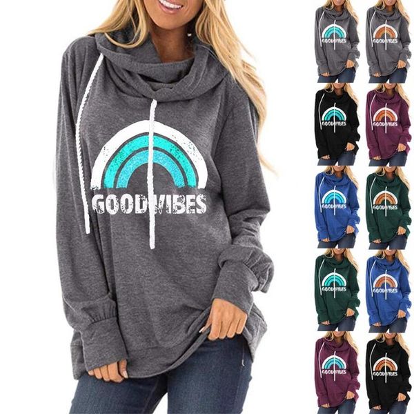 women's hoodies & sweatshirts women print rainbow letter good vibes sweatshirt autumn casual long sleeve o neck pullover clothing, Black
women's hoodies & sweatshirts women print rainbow letter good vibes sweatshirt autumn casual long sleeve o neck pullover clothing, Black