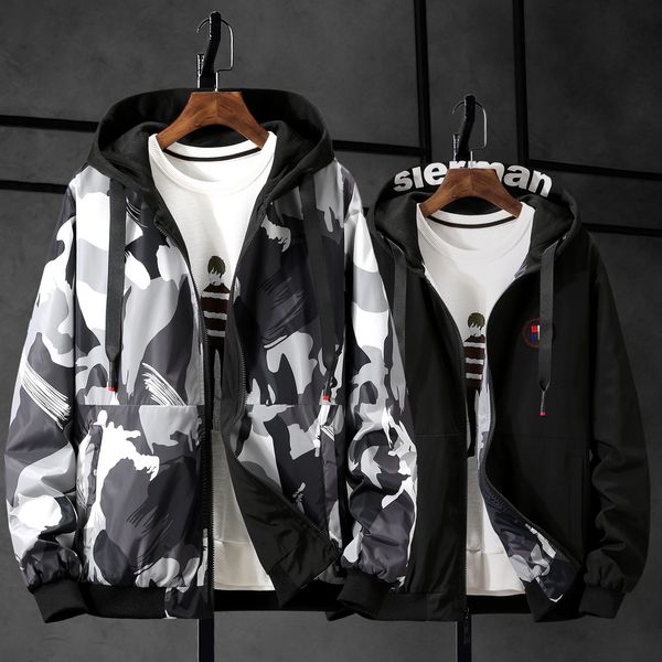 men's two-sided camouflage large size jacket plus fat extra jacket large coat fat student korean version coat, Tan;black
men's two-sided camouflage large size jacket plus fat extra jacket large coat fat student korean version coat, Tan;black