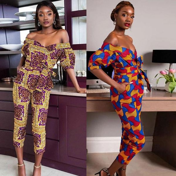 2020 summer dashiki dress women's african clothing off-shoulder v neck long pants jumpsuit floral print ankara jumpsuit overalls, Red
2020 summer dashiki dress women's african clothing off-shoulder v neck long pants jumpsuit floral print ankara jumpsuit overalls, Red