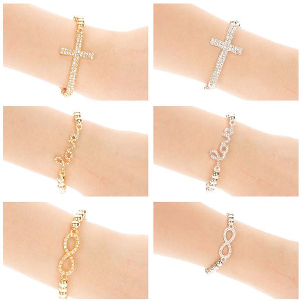 dhl epacket classic elastic love bracelet ladies cross bracelet djfb11 charm bracelets jewelry, Golden;silver 
dhl epacket classic elastic love bracelet ladies cross bracelet djfb11 charm bracelets jewelry, Golden;silver