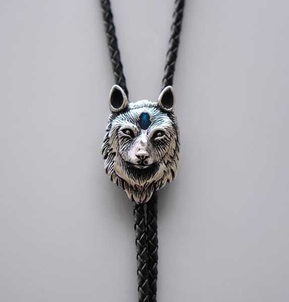 new vintage style stainless steel enamel wolf bolo tie leather necklace, Blue;purple
new vintage style stainless steel enamel wolf bolo tie leather necklace, Blue;purple