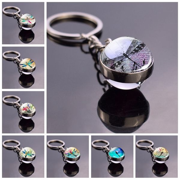 dragonfly charms cute keychain glass ball keyring butterfly resin pendant key chain for women animal jewlery, Silver
dragonfly charms cute keychain glass ball keyring butterfly resin pendant key chain for women animal jewlery, Silver