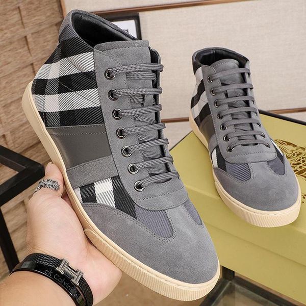 drop ship men 's shoes scarpe sportive da uomo high vintage check and leather sneakers fashion classic lace -up luxury casual men, Black
drop ship men 's shoes scarpe sportive da uomo high vintage check and leather sneakers fashion classic lace -up luxury casual men, Black