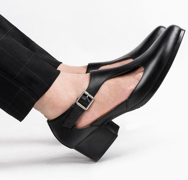 summer men sandals high heel genuine leather hollow breathable business dress men's sandals trend fashion leisure party, Black
summer men sandals high heel genuine leather hollow breathable business dress men's sandals trend fashion leisure party, Black