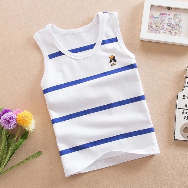 kids children's striped vest pure cotton 2019 elastic pilling base i-type vest big boy, Blue
kids children's striped vest pure cotton 2019 elastic pilling base i-type vest big boy, Blue