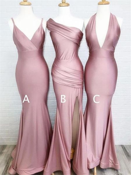 new maid of honor dresses duty pink mermaid bridesmaid gowns spaghetti straps v-neck formal wedding guest dress robes de demoiselle, White;pink
new maid of honor dresses duty pink mermaid bridesmaid gowns spaghetti straps v-neck formal wedding guest dress robes de demoiselle, White;pink
