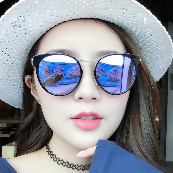2020 new sun big frame polarized men's and women's fashion sun glasses round frame big face uv-proof glasses, White;black
2020 new sun big frame polarized men's and women's fashion sun glasses round frame big face uv-proof glasses, White;black