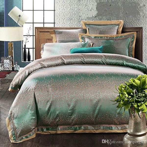 green silk cotton bedclothes bed linen europe jacquard duvet cover bed sheet sets /king size satin bedding sets home textile
green silk cotton bedclothes bed linen europe jacquard duvet cover bed sheet sets /king size satin bedding sets home textile