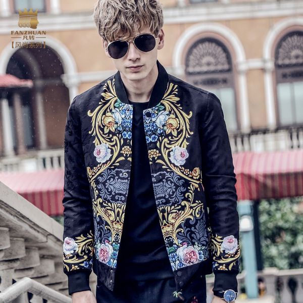fanzhuan new 2020 gorgeous color digital printing exquisite flower jacquard collar jacket male men's coat, Black;brown
fanzhuan new 2020 gorgeous color digital printing exquisite flower jacquard collar jacket male men's coat, Black;brown