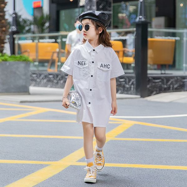 cnxfx marcos children's wear girl's summer wear 2020 new children's clothing shirt fashionable long girl's shirt fashion, White;black
cnxfx marcos children's wear girl's summer wear 2020 new children's clothing shirt fashionable long girl's shirt fashion, White;black