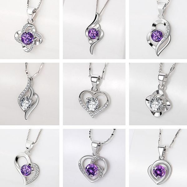 sterling silver heart necklace imitation d color mosang stone heart-shaped clover pendant wholesale
sterling silver heart necklace imitation d color mosang stone heart-shaped clover pendant wholesale