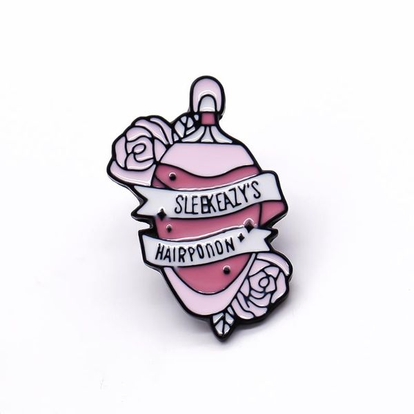 brooch magic world potion "sleepeazy's hair position" pink bottle enamel badge girl's accessories, Gray
brooch magic world potion "sleepeazy's hair position" pink bottle enamel badge girl's accessories, Gray