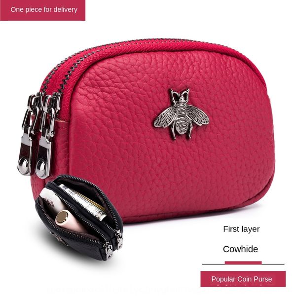 small purse genuine leather cute female wallet zipper wallet bag double zipper new coin purse mini coin bag, White
small purse genuine leather cute female wallet zipper wallet bag double zipper new coin purse mini coin bag, White