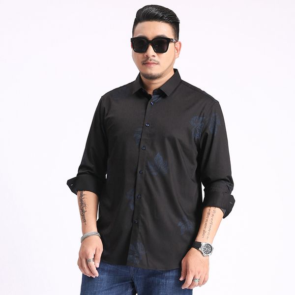 size men's shirts plus tree leaf pattern cotton dress male long sleeve slim fit business casual shirt, White;black
size men's shirts plus tree leaf pattern cotton dress male long sleeve slim fit business casual shirt, White;black