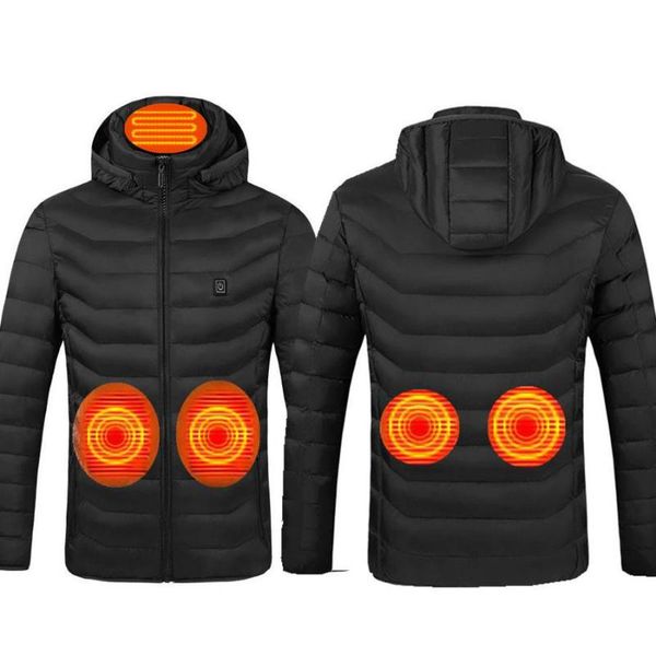 men winter jacket warm usb infrared five parts heating jacket men smart thermostat solid color hooded heated parkas, Black
men winter jacket warm usb infrared five parts heating jacket men smart thermostat solid color hooded heated parkas, Black