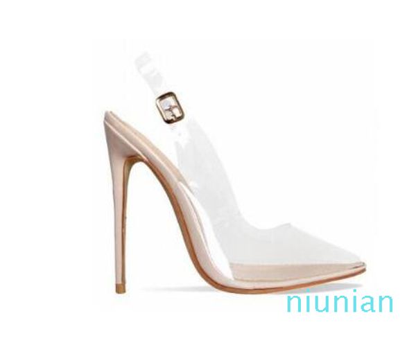 rose gold white clear pvc stiletto heels women sandals buckle strap slingback women pumps pointed toe high heels shoes, Black
rose gold white clear pvc stiletto heels women sandals buckle strap slingback women pumps pointed toe high heels shoes, Black