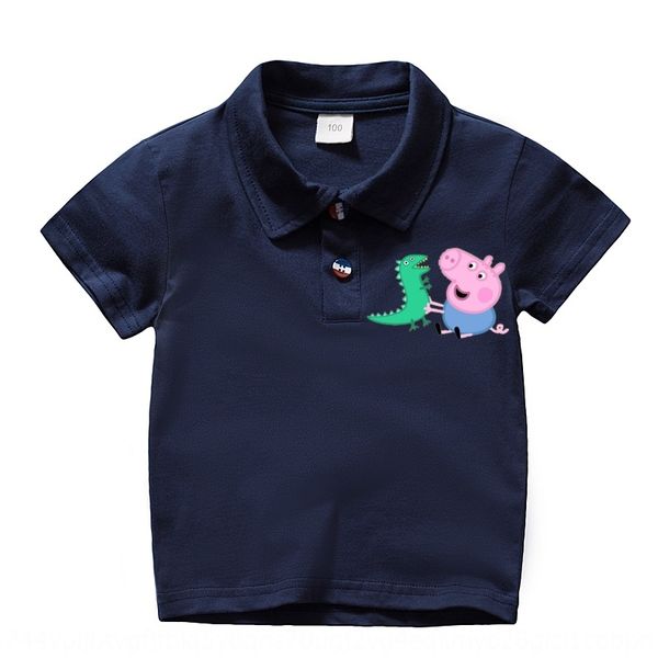 lapel clothing korean children's clothing children's pure cotton boy pig george short sleeve t-shirt top, Blue
lapel clothing korean children's clothing children's pure cotton boy pig george short sleeve t-shirt top, Blue