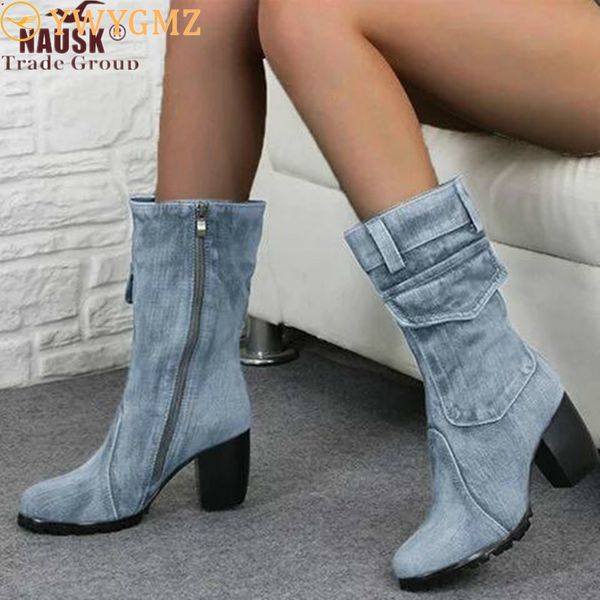 boots nausk autumn winter women denim pointed toe cowboy style high heels shoes knee, Black
boots nausk autumn winter women denim pointed toe cowboy style high heels shoes knee, Black