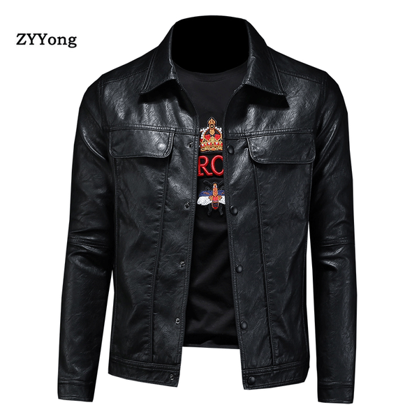 2020 new men's leather jacket pu fashion spring autumn jackets faux leather slim fit male motorcycle coats plus size m-xxxxl, Black
2020 new men's leather jacket pu fashion spring autumn jackets faux leather slim fit male motorcycle coats plus size m-xxxxl, Black