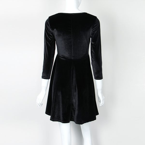 velvet women dress warm winter autumn dress three quarter o neck solid party dresses mini a line robe mujer femininos, Black;gray
velvet women dress warm winter autumn dress three quarter o neck solid party dresses mini a line robe mujer femininos, Black;gray