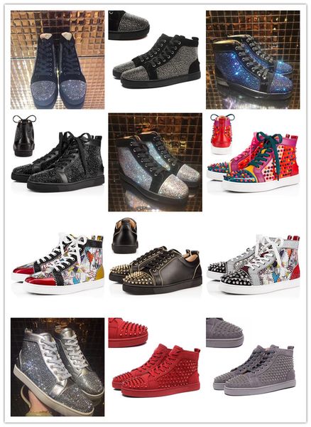 new mens red bottoms shoes spikes women men chaussures suede leather flat casual shoes party lovers sneakers 36-47, Black
new mens red bottoms shoes spikes women men chaussures suede leather flat casual shoes party lovers sneakers 36-47, Black