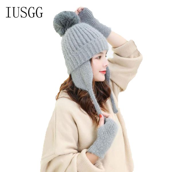 2pcs cap&gloves set crochet knit warm pompoms hats plush thick beanie wool ball wear accessories collar cap half-finger gloves, Blue;gray
2pcs cap&gloves set crochet knit warm pompoms hats plush thick beanie wool ball wear accessories collar cap half-finger gloves, Blue;gray