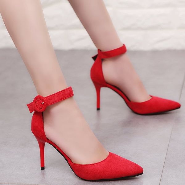 2020 new arrival korean concise pointed toe office shoes women's fashion solid flock shallow high heels shoes for wome, Black
2020 new arrival korean concise pointed toe office shoes women's fashion solid flock shallow high heels shoes for wome, Black