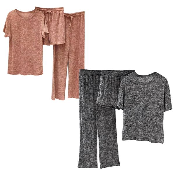 casual suit ladies cotton and linen pajamas t-shirt shirt trousers shorts 3 pieces / set of, Gray
casual suit ladies cotton and linen pajamas t-shirt shirt trousers shorts 3 pieces / set of, Gray