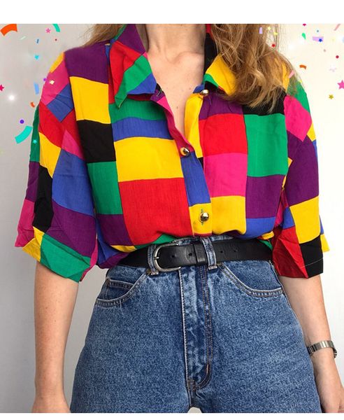 2020 v neck women's blouse shirts coloring korea ladies vintage half sleeve shirt women streewear summer women loose designer clothes, White
2020 v neck women's blouse shirts coloring korea ladies vintage half sleeve shirt women streewear summer women loose designer clothes, White