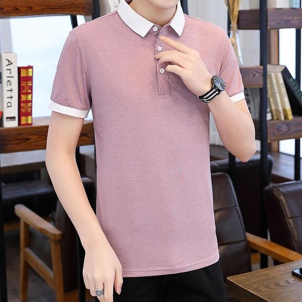 summer men designer polo brand clothing men fabric polo t-shirt collar casual unique details white collar t-shirt solid color tee shirt, White;black 
summer men designer polo brand clothing men fabric polo t-shirt collar casual unique details white collar t-shirt solid color tee shirt, White;black
