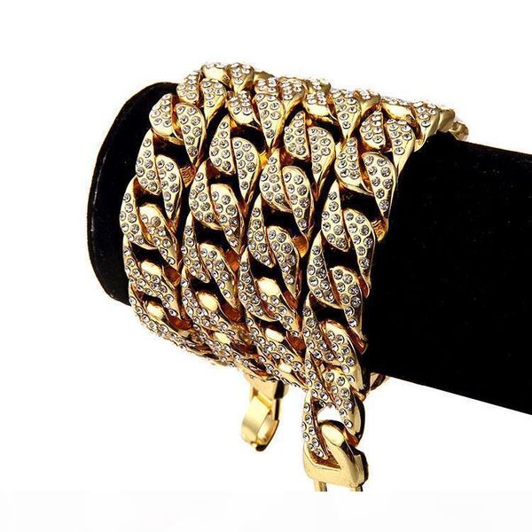 exaggerated hip hop iced out 24k gold plated full diamond necklace bracelet 2pcs jewelry set men bangle, Silver
exaggerated hip hop iced out 24k gold plated full diamond necklace bracelet 2pcs jewelry set men bangle, Silver