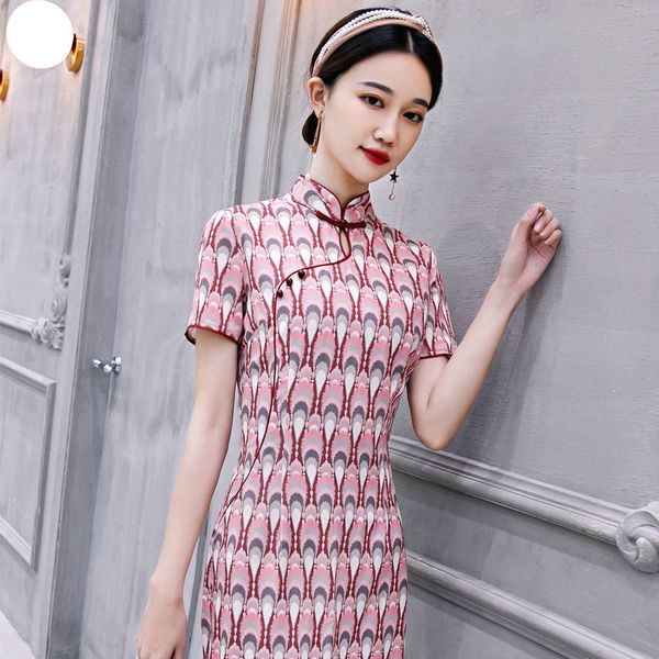 ethnic clothing summer young girlls print traditional chinese wedding party dresses for women knee-length cheongsam qipao satin silk, Red
ethnic clothing summer young girlls print traditional chinese wedding party dresses for women knee-length cheongsam qipao satin silk, Red