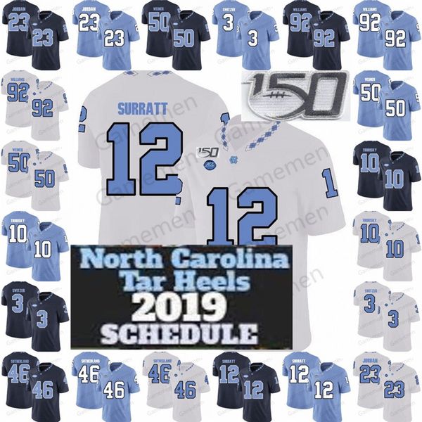 custom north carolina football stitched jersey ncaa 150th jerseys mitchell trubisky sam howell javonte williams michael carter, Black
custom north carolina football stitched jersey ncaa 150th jerseys mitchell trubisky sam howell javonte williams michael carter, Black