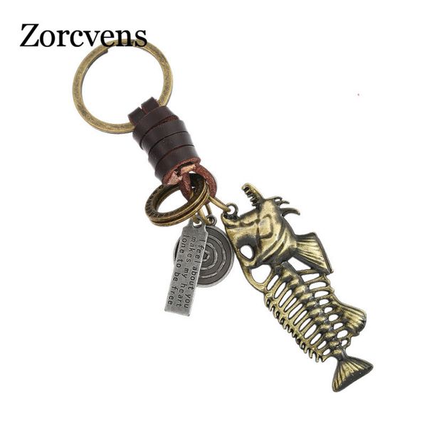 zorcvens 2020 genuine leather punk retro alloy fish bone pendant key chain wholesales, Silver
zorcvens 2020 genuine leather punk retro alloy fish bone pendant key chain wholesales, Silver