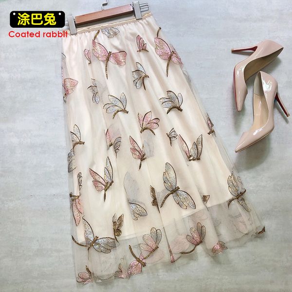 cr women butterfly embroidery a-line skirt tutu mesh skirt faldas mujer moda 2020 elegant tulle long midi, Black
cr women butterfly embroidery a-line skirt tutu mesh skirt faldas mujer moda 2020 elegant tulle long midi, Black