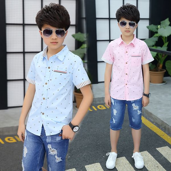 jkgff 2019 clothing new korean style shirt boys' summer clothes medium and large children's children's hai riveted short-slee, White;black
jkgff 2019 clothing new korean style shirt boys' summer clothes medium and large children's children's hai riveted short-slee, White;black