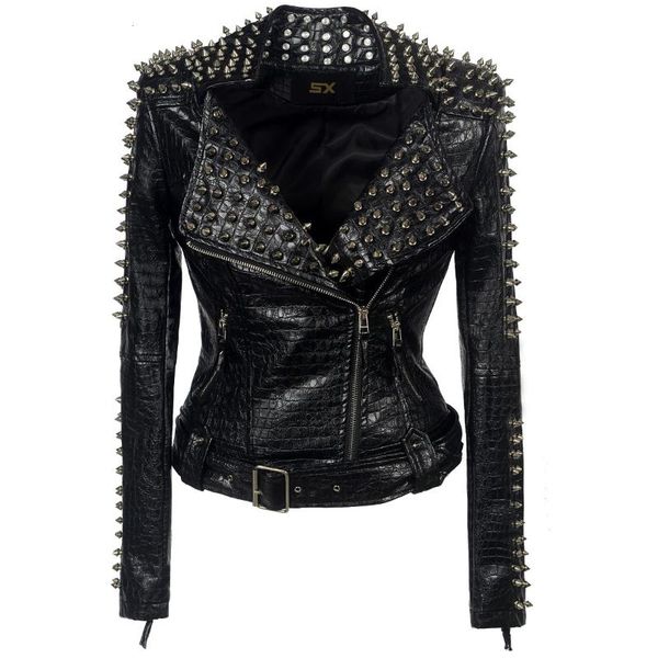 6xl autumn spring women motorcycle biker faux leather jacket plus size female black short punk rivet big size pu coat oversize
6xl autumn spring women motorcycle biker faux leather jacket plus size female black short punk rivet big size pu coat oversize