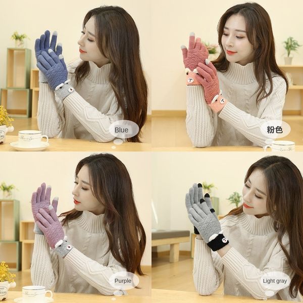 10 double-knitted touch-screen women's and gloves autumn warm yarn fleece lining segregation finger slip-proof gloves
10 double-knitted touch-screen women's and gloves autumn warm yarn fleece lining segregation finger slip-proof gloves