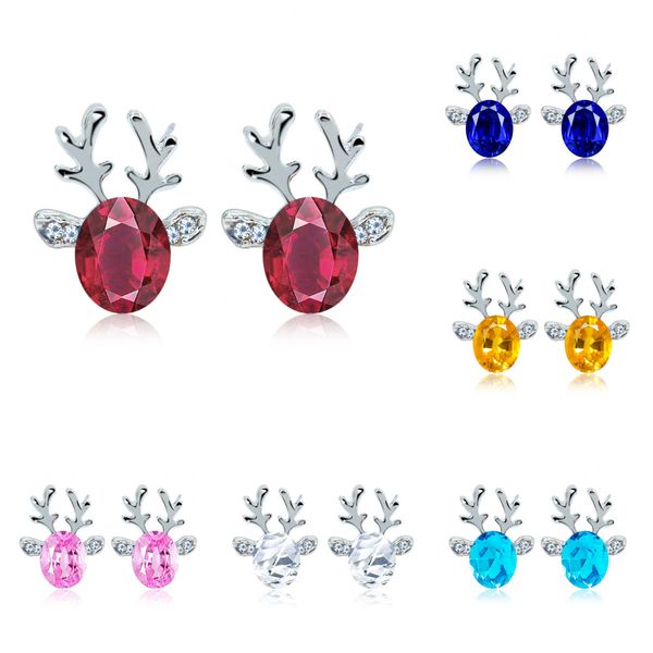 pretty earrings for women christmas gift cute reindeer stud earrings made with elements casual jewelry accessories crystal stud earring, Golden;silver
pretty earrings for women christmas gift cute reindeer stud earrings made with elements casual jewelry accessories crystal stud earring, Golden;silver