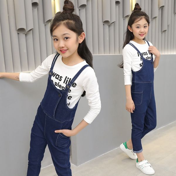 9cpls clothing 2020 new girls jumpsuit clothing body clothing' denim belt pants long autumn children's one-piece pants female midd, Blue 
9cpls clothing 2020 new girls jumpsuit clothing body clothing' denim belt pants long autumn children's one-piece pants female midd, Blue