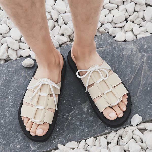 men slippers summer lace up man casual shoes wear easy slippers male footwear klapki zapatos de hombre chaussure homme, Black
men slippers summer lace up man casual shoes wear easy slippers male footwear klapki zapatos de hombre chaussure homme, Black